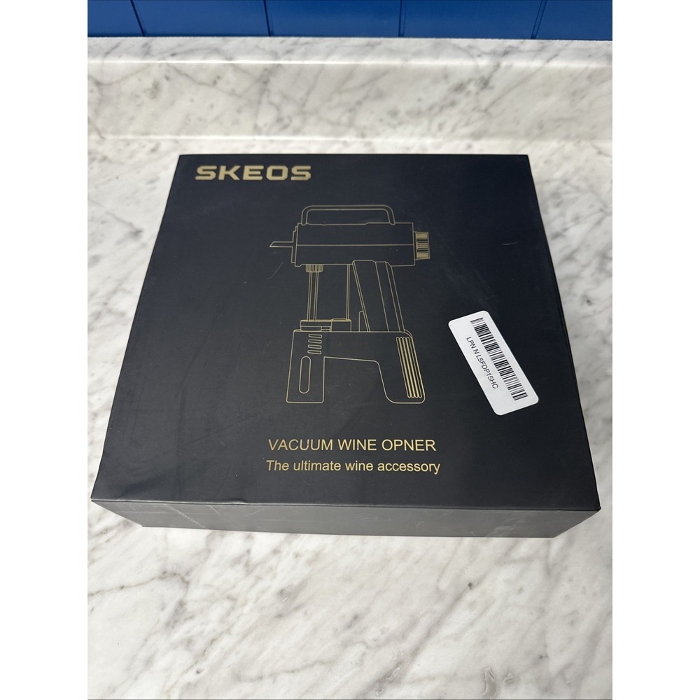 SKEOS Electric Wine Opener, Needle Piercing Vacuum Wine Bottle Opener for Smooth